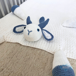 3in1 Farm Goat Baby Blanket Crochet Pattern by Crafting Happiness