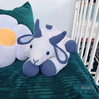 3in1 Farm Goat Baby Blanket Crochet Pattern by Crafting Happiness