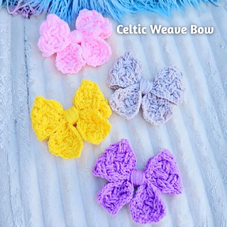 Crochet One Piece Bow Pattern (4 designs) - Crafting Happiness No Sew Pattern