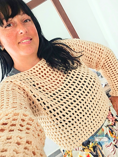 Coquette Mesh Sweater Crochet Pattern By Crafting Happiness