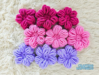 Crochet Puff Flowers Free Tutorial And Pattern By Crafting Happiness