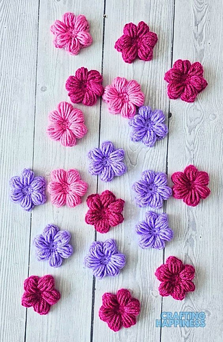 Crochet Puff Flowers Free Tutorial And Pattern By Crafting Happiness