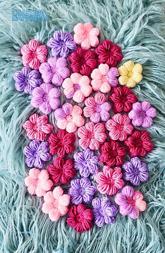 Crochet Puff Flowers Free Tutorial And Pattern By Crafting Happiness