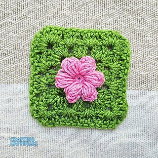 Puff Flower Granny Square Free Crochet Pattern And Tutorial By Crafting Happiness