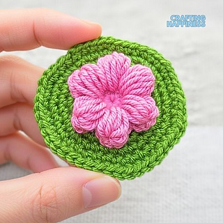 SC Round Puff Flower Free Tutorial And Crochet Pattern By Crafting Happiness