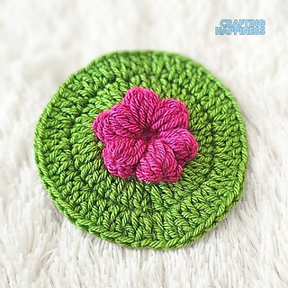 DC Round Puff Flower Free Tutorial And Crochet Pattern By Crafting Happiness