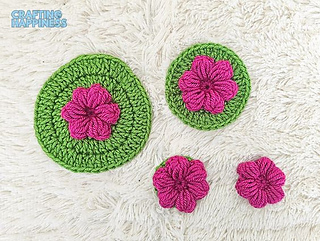DC Round Puff Flower Free Tutorial And Crochet Pattern By Crafting Happiness