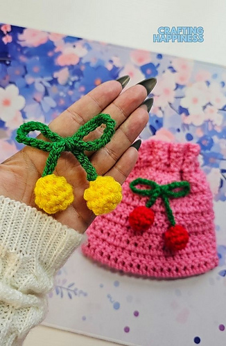 Amigurumi Cherry Bow Free Crochet Pattern And Tutorial By Crafting Happiness