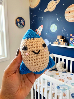 Amigurumi Cute Rocket Plushie Crochet Pattern By Crafting Happiness