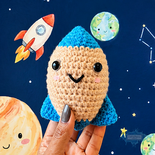 Amigurumi Cute Rocket Plushie Crochet Pattern By Crafting Happiness
