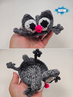 Splattered Cat Coaster Easy Crochet Pattern By Crafting Happiness