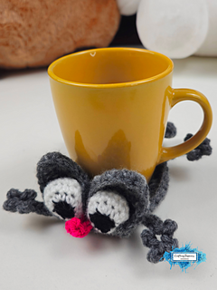 Splattered Cat Coaster Easy Crochet Pattern By Crafting Happiness