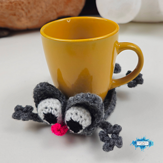 Splattered Cat Coaster Easy Crochet Pattern By Crafting Happiness