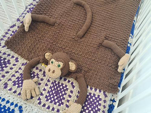 Ravelry: 3in1 Jungle Monkey Baby Blanket pattern by Crafting Happiness