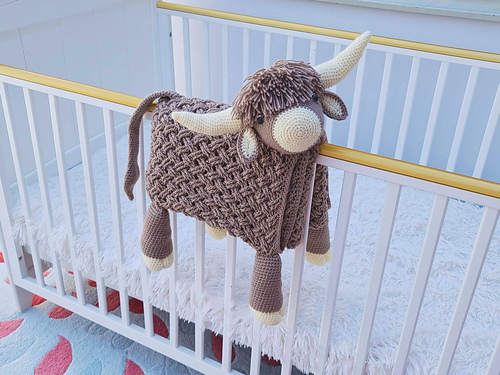3in1 Highland Cow Baby Blanket