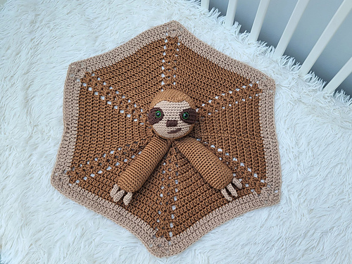 Ravelry: Smooch The Sloth Baby Lovey pattern by Crafting Happiness