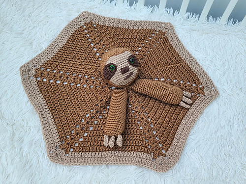Ravelry: Smooch The Sloth Baby Lovey pattern by Crafting Happiness