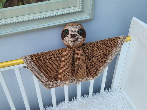 Ravelry: Smooch The Sloth Baby Lovey pattern by Crafting Happiness