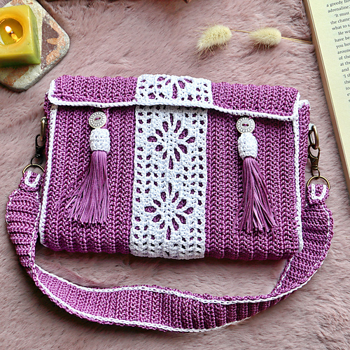 Lace and Tassels Book Clutch