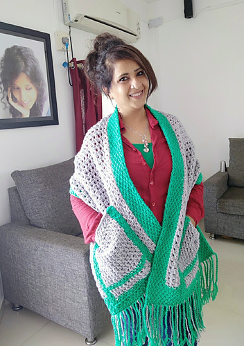 Ravelry: Kosh Tunisian Pocket Shawl pattern by Arunima Goel