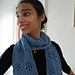 Diamond-Framed Daisy Scarf pattern 