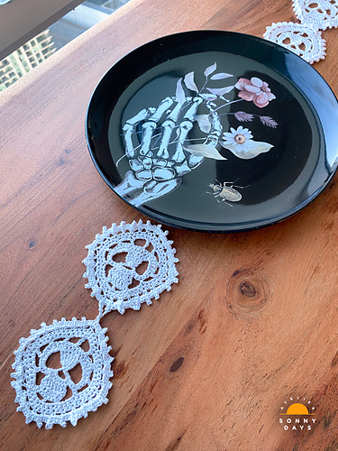 Skalle Bordløper Veggoppheng Eske-dekorasjon - Atelier Sonny Days