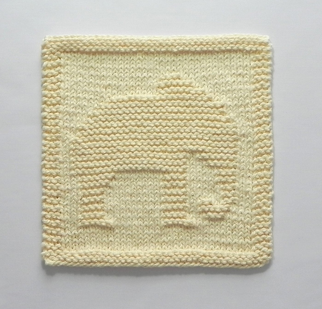 Ravelry Elephant Baby Wash Cloth pattern by Aunt Susan