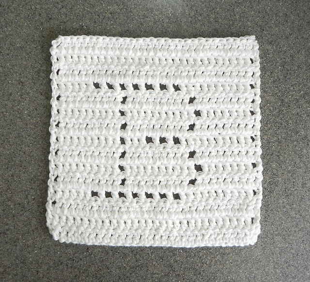 Letter "B" Square Dishcloth