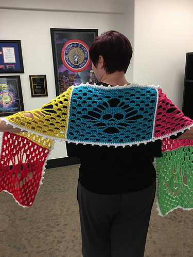 Narrow Crochet Skull Scarf photo 2