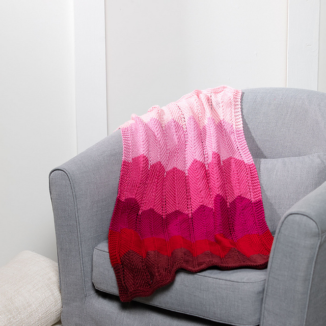 Ravelry Chevron Baby Knit Blanket pattern by Loops & Threads™ Design Team
