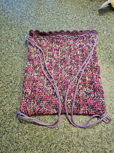 Striped Project Bag with Drawstring Closure photo 3