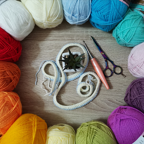 Ravelry patroon: Mosaic Temperature Blanket