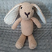 Doudou lapin bélier pattern 