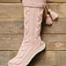 Chaussons liens pompons Slipper boots with tassels pattern 