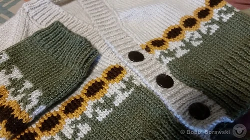 Preemie Sunflower Cardigan - Details