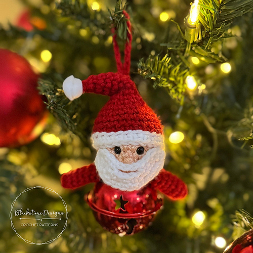 Santa Jingle Bell Ornament - Sonya Blackstone