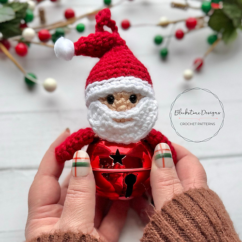 Santa Jingle Bell Ornament - Sonya Blackstone