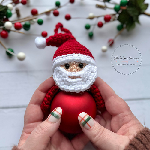 Santa Jingle Bell Ornament - Sonya Blackstone