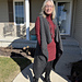 Women's Long Charcoal Vest pattern