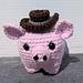 Cube Pig and Cowboy Hat pattern