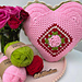 Granny Rose Heart Pillow pattern 