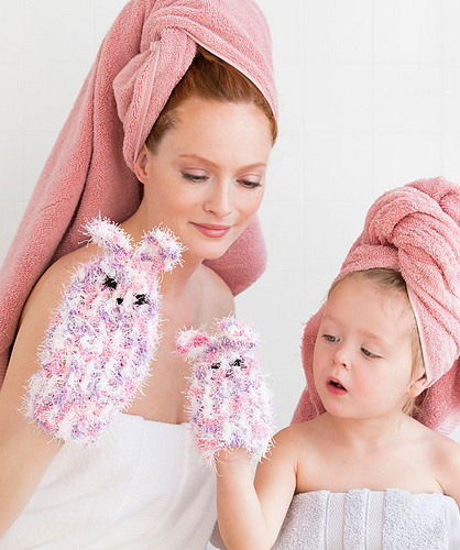 Mom & Me Bunny Scrubby Mitts photo 1
