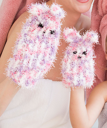 Mom & Me Bunny Scrubby Mitts photo 2