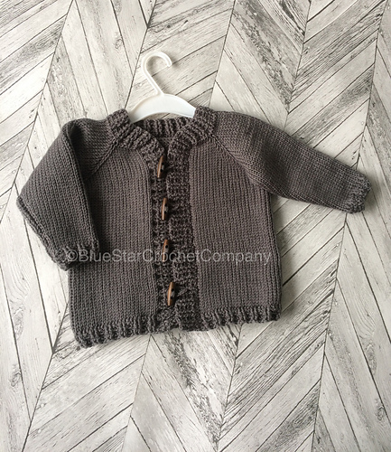 Toggle Button Cardigan - @Blue Star Crochet Company