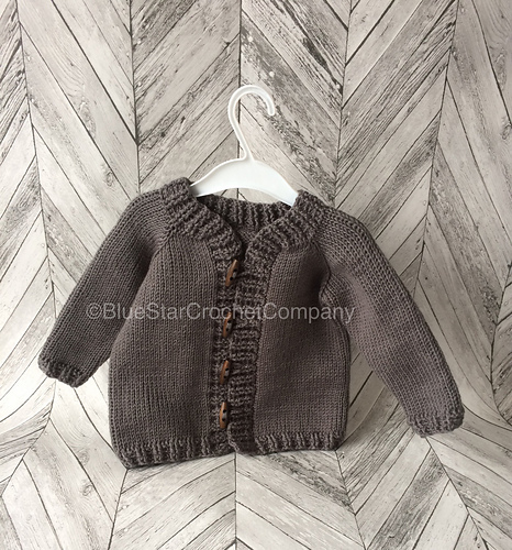 Toggle Button Cardigan - @Blue Star Crochet Company