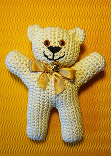 crocheted teddy bear