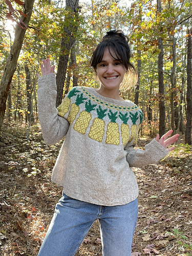 Ravelry: Pineapples Pullover pattern by Annie Lupton
