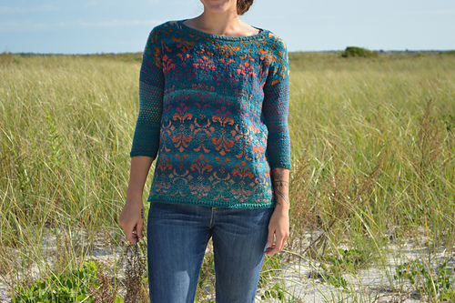 Ravelry: Vintage Damask Pullover pattern by Annie Lupton