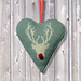 Stag heart Christmas decoration pattern 