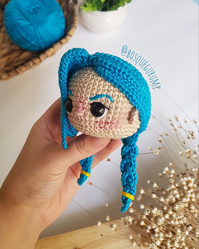 Jinx amigurumi (Arcane/LOL) - Paola F. Sousa